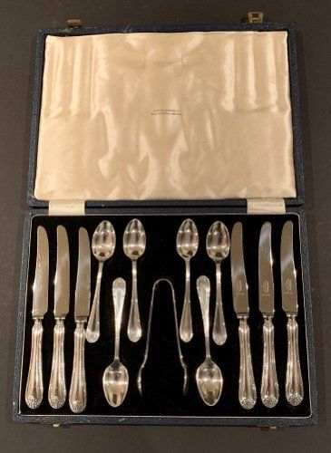 A Mappin & Webb Boxed Tea Cutlery
