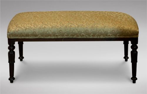 Mahogany Long Bench/stool with Carved Legs C1895
