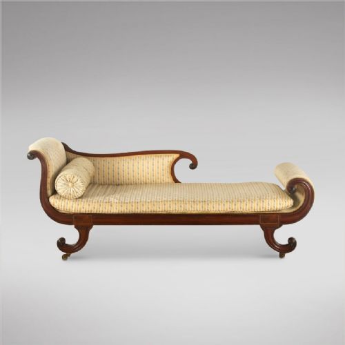 A Regency Mahogany Daybed/chaise Lounge