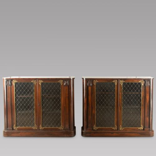 Pair of Early 19thc Rosewood Chiffoniers