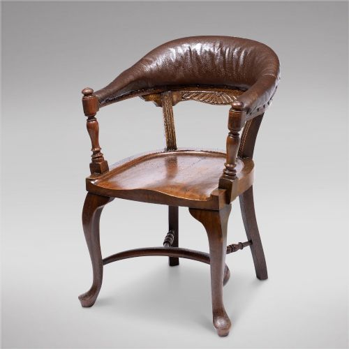 A Victorian Hardwood Desk Chair