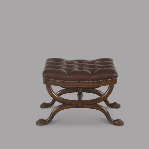 Regency Leather Footstool