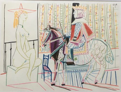 fig 1. Vintage lithograph from Pablo Picasso's La Comedie Humaine Suite