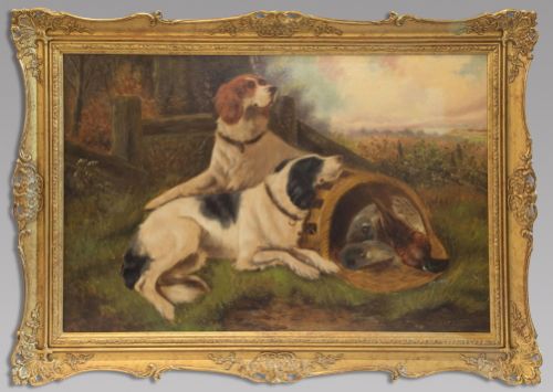 First Catch 19thc - Oil on Canvas - Signed Indistinctly