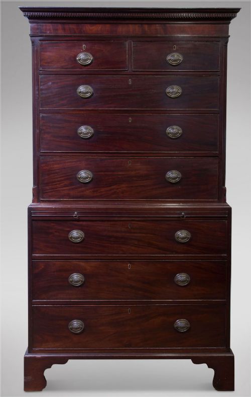 A George 111 Mahogany Chest on Chest