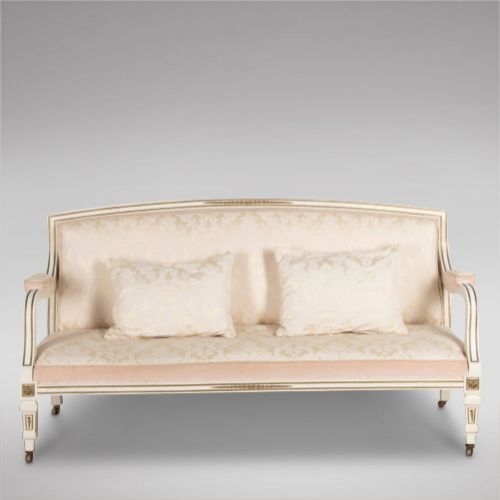 A 19th Century Painted Gilt Brocade Settee

