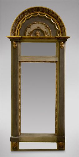 A Decorative Gustavian Swedish Pier Mirror 19thc