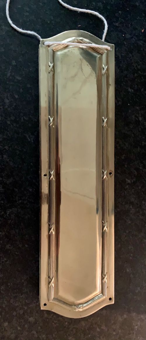 A Set of 12 Finger Door Brass Plates