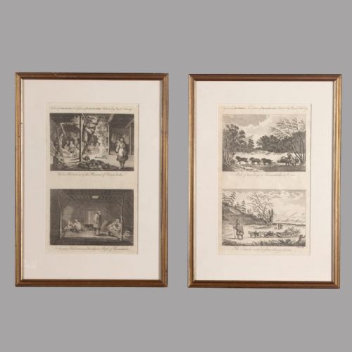 Pair of 19th Century Etchings of the Ostiacks and Kamptschatka