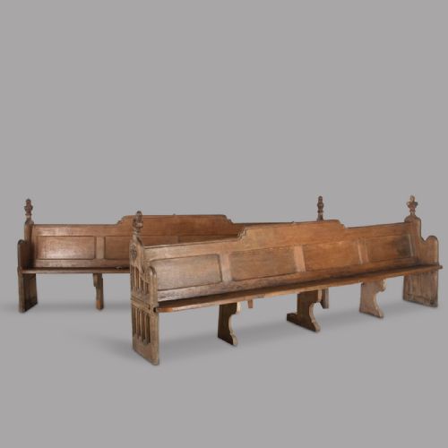 A Fabulous Pair of 19th Century English Oak Pews