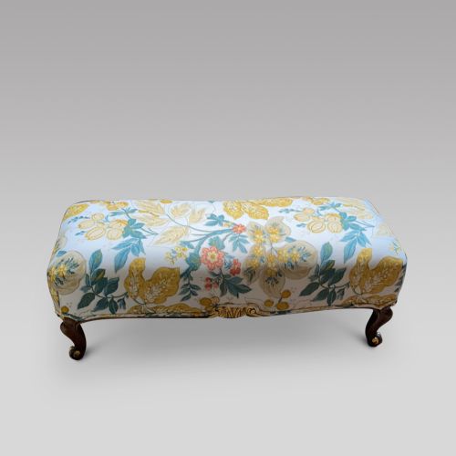 A Mahogany and Gilt Stool