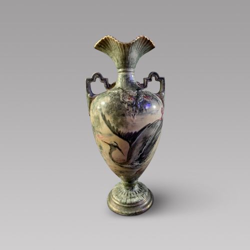 fig 2. Pair Of Art Nouveau Hand Painted Vases