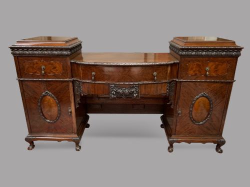 A Large Pedestal Mahogany Sideboard
