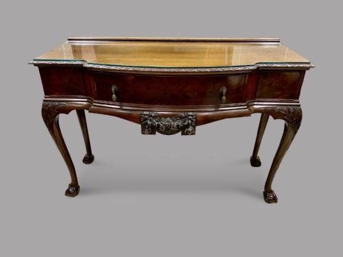 A Serpentine Fronted Mahogany Serving Table