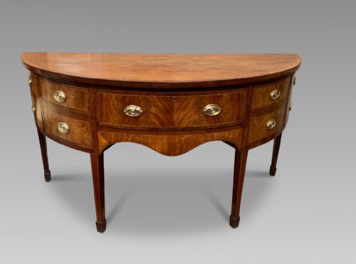 A Large Impressive Bow Fronted Georgian Sideboard