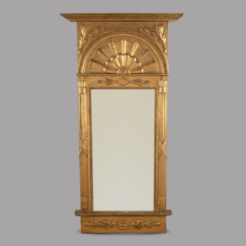 Large Swedish 19th Century Empire Style Mirror