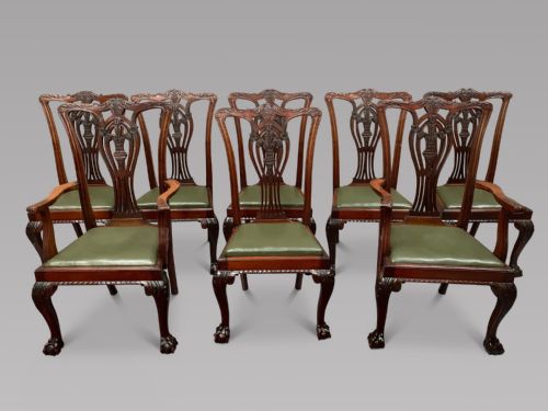 A Set of Eight Mahogany Dining Chairs C1870