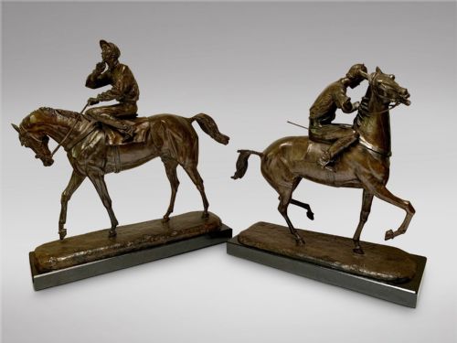 A. Tchernochtchekov - Bronze Pair of Horses and Jockeys