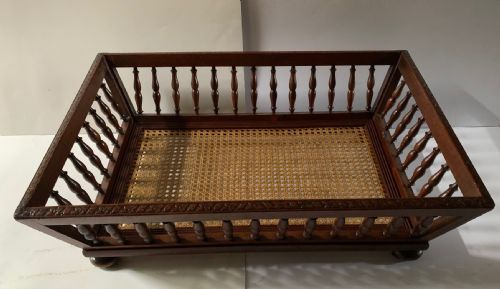 19thc French Walnut Dog Bed