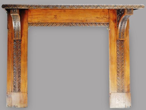 An Antique Late 19th / Early 20th Century Victorian Movement Oak Fire Surround