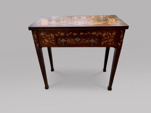 Dutch 19th Century Marquetry Games Table