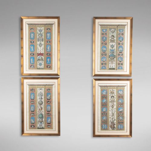 Set of Four Studies of Raphael Frescoes