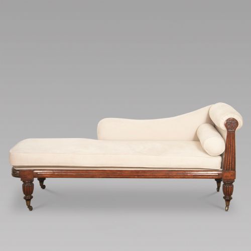 A 19thc Mahogany Framed Chaise Longue