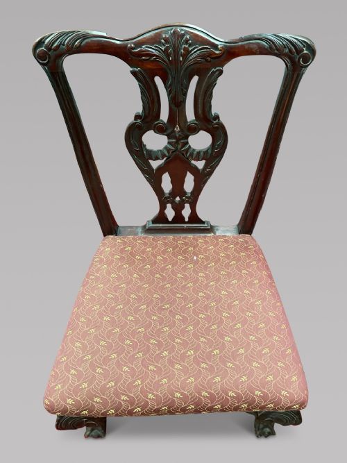 fig 1. A Set of Four 19thc Chippendale Style Chairs