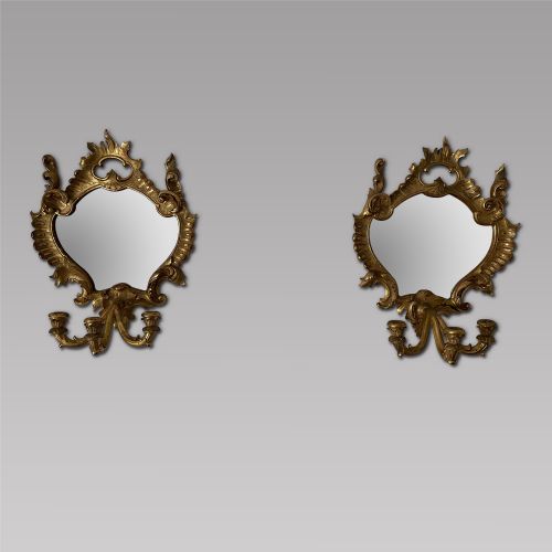Pair of Decorative Florentine Style Wall Mirrors