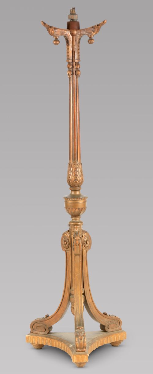 A Carved Giltwood Lamp