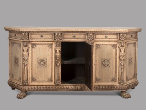 A 19th Century Bleached Walnut Credenza