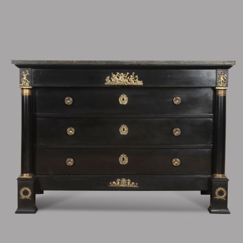 A Ebonised Empire Chest of Drawers