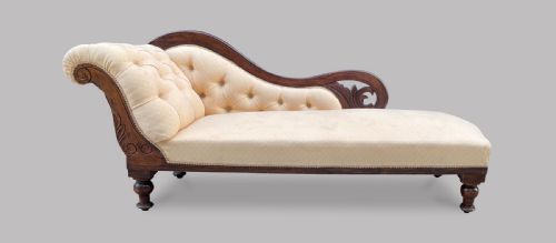 English Mahogany Chaise Longue