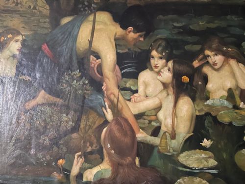 fig 1. After John William Waterhouse, Hylas and the Nymphs, framed oil on canvas