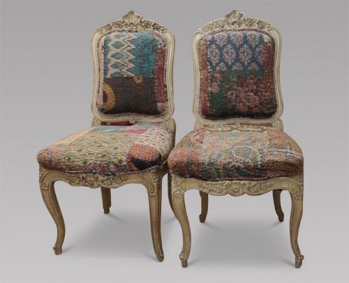 A Pair of French Louis Xv Style Side Chairs