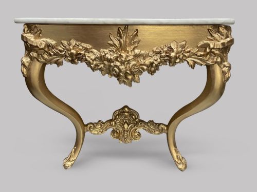 A 19thc Console Table with Marble Top