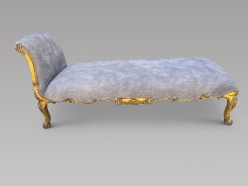 A Very Attractive 19thc Gilt Framed Chaise Longue