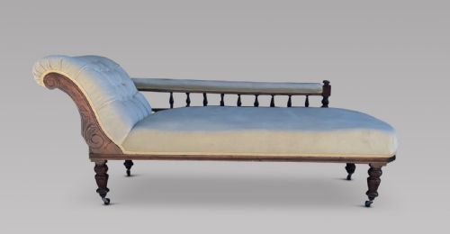 A 19thc Mahogany Chaise Longue