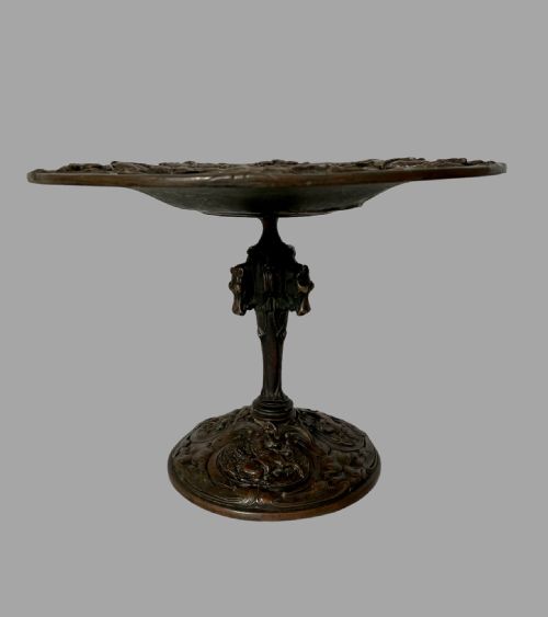 A Very Attractive Bronze Tazza