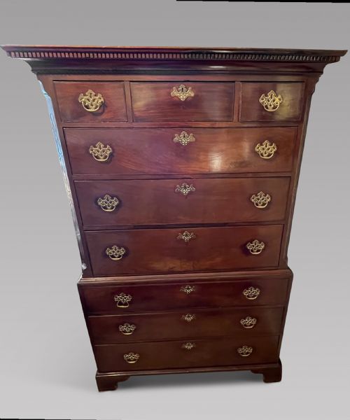 A Georgian Mahogany Chest on Chest