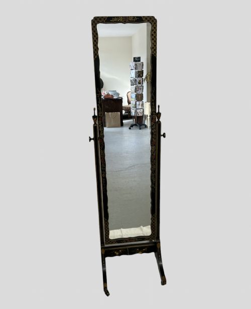 A Chinoisere Cheval Mirror