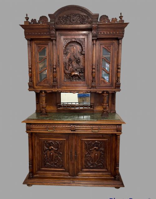 A Late 19thc French Provincial Walnut Dresser 'Buffet Du Corps'