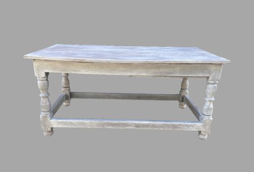 A Bleached and Limed Oak Refectory/dining Table