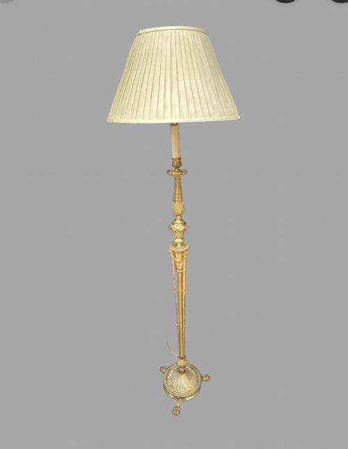 A French Brass 19th Century Standing Lamp
