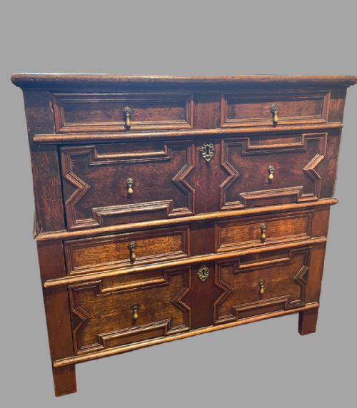 A Jacobean Oak Chest of Drawers
