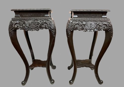 A Pair of Japanese Lamp/plant Holders