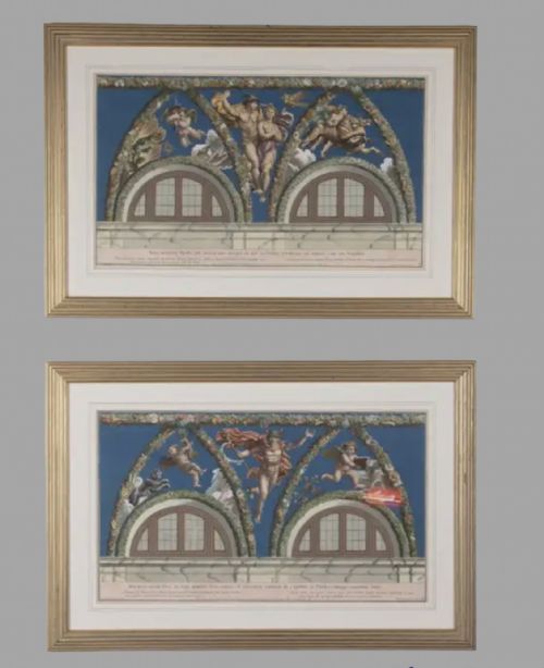 Two Engravings C1693 After Fresco's After Raphael