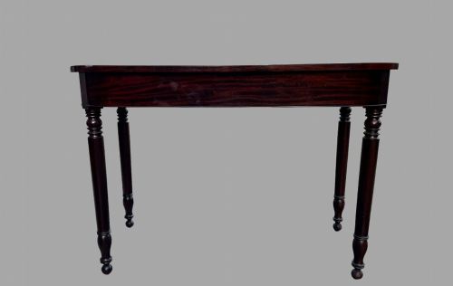 A Good Sized Mahogany Demi Lune Side Table