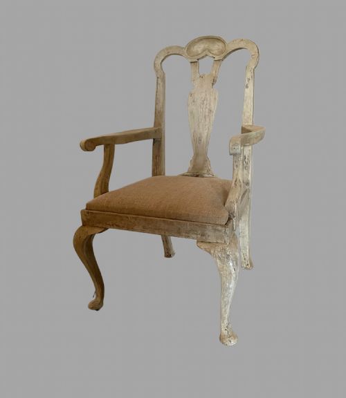 An Attractive 19th Century Swedish Painted Armchair