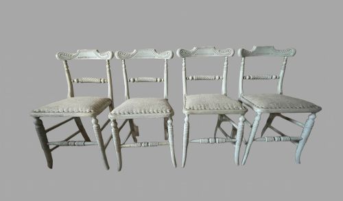 A Set of Four Dining/kitchen or Side Chairs